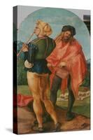 Jabach-Altar: Pfeifer und Trommler. 1503 - 05-Albrecht Durer-Stretched Canvas