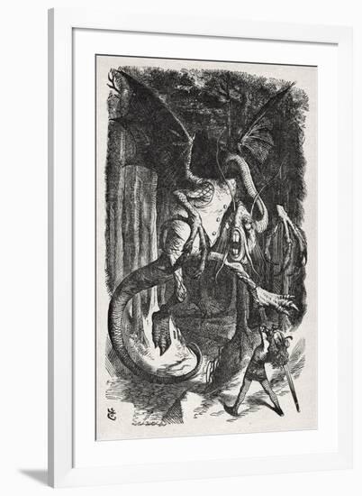 Jabberwocky from Through the-John Tenniel-Framed Giclee Print