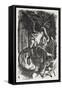 Jabberwocky from Through the-John Tenniel-Framed Stretched Canvas