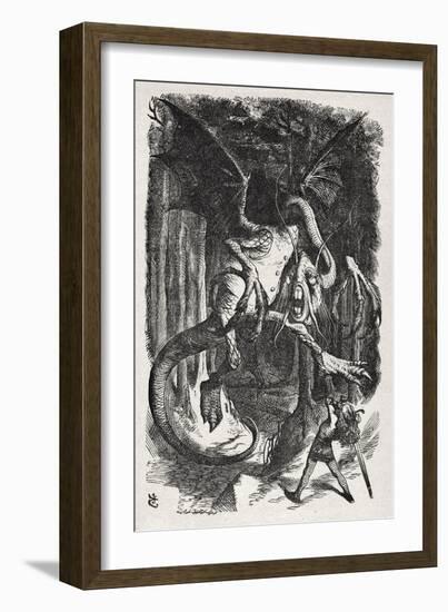 Jabberwocky from Through the-John Tenniel-Framed Giclee Print