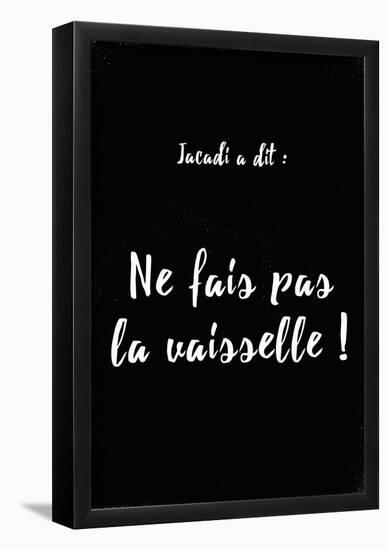 Jacadi A Dit Vaisselle Non-null-Framed Poster
