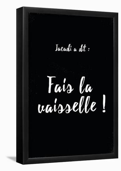 Jacadi A Dit Vaisselle Oui-null-Framed Poster
