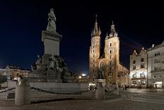 Mariacki Church at Night, Krakow, Poland-Jacek Kadaj-Photographic Print