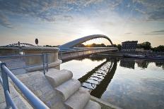 Modern Footbridge in Krakow, Poland-Jacek Kadaj-Photographic Print