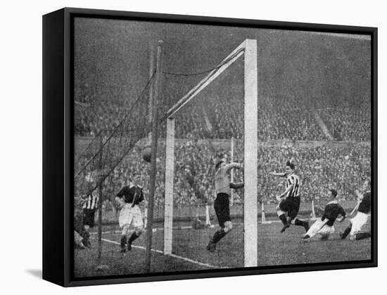 Jack Allen Heads Newcastle's First Goal, Fa Cup Final, Wembley, London, 1932-null-Framed Stretched Canvas