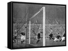 Jack Allen Heads Newcastle's First Goal, Fa Cup Final, Wembley, London, 1932-null-Framed Stretched Canvas