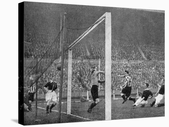 Jack Allen Heads Newcastle's First Goal, Fa Cup Final, Wembley, London, 1932-null-Stretched Canvas