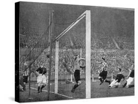 Jack Allen Heads Newcastle's First Goal, Fa Cup Final, Wembley, London, 1932-null-Stretched Canvas