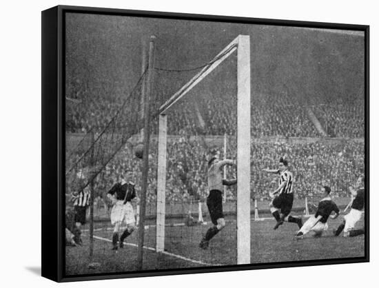 Jack Allen Heads Newcastle's First Goal, Fa Cup Final, Wembley, London, 1932-null-Framed Stretched Canvas