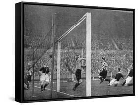 Jack Allen Heads Newcastle's First Goal, Fa Cup Final, Wembley, London, 1932-null-Framed Stretched Canvas