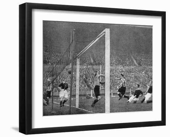 Jack Allen Heads Newcastle's First Goal, Fa Cup Final, Wembley, London, 1932-null-Framed Giclee Print