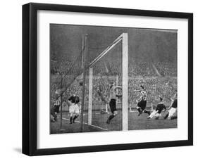 Jack Allen Heads Newcastle's First Goal, Fa Cup Final, Wembley, London, 1932-null-Framed Giclee Print