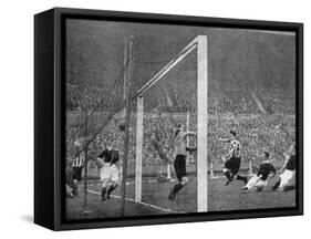 Jack Allen Heads Newcastle's First Goal, Fa Cup Final, Wembley, London, 1932-null-Framed Stretched Canvas