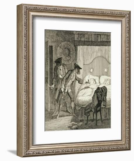 Jack and His Accomplice Blueskin Rob Mr Wood and His Wife in their Bedroom from 'Jack Sheppard: a R-George Cruikshank-Framed Giclee Print