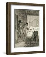 Jack and His Accomplice Blueskin Rob Mr Wood and His Wife in their Bedroom from 'Jack Sheppard: a R-George Cruikshank-Framed Giclee Print