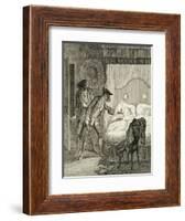 Jack and His Accomplice Blueskin Rob Mr Wood and His Wife in their Bedroom from 'Jack Sheppard: a R-George Cruikshank-Framed Giclee Print