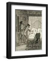 Jack and His Accomplice Blueskin Rob Mr Wood and His Wife in their Bedroom from 'Jack Sheppard: a R-George Cruikshank-Framed Giclee Print