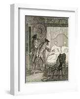 Jack and His Accomplice Blueskin Rob Mr Wood and His Wife in their Bedroom from 'Jack Sheppard: a R-George Cruikshank-Framed Giclee Print