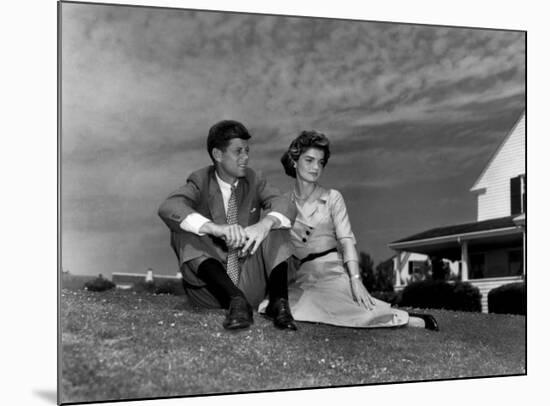 Jack and Jackie, 1953-null-Mounted Art Print