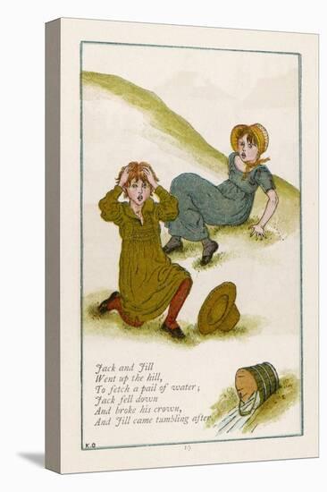 Jack and Jill after They Have Fallen Down the Hill-Kate Greenaway-Stretched Canvas