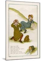 Jack and Jill after They Have Fallen Down the Hill-Kate Greenaway-Mounted Art Print