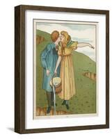 Jack and Jill are Head Over Heels in Love-Edward Hamilton Bell-Framed Art Print