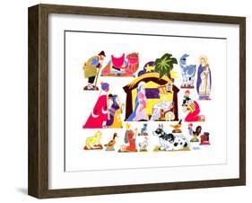 Jack and Jill Make a Creche - Jack & Jill-Frank Dobias-Framed Giclee Print