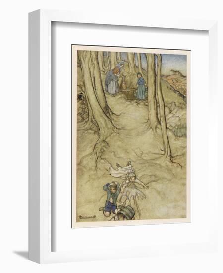 Jack and Jill, Rackham-Arthur Rackham-Framed Art Print