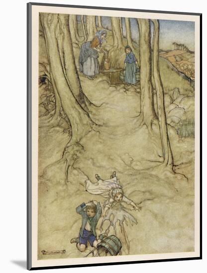 Jack and Jill, Rackham-Arthur Rackham-Mounted Art Print