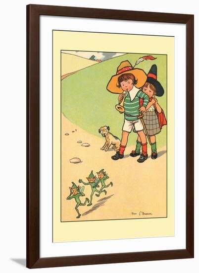 Jack and Jill Scaring the Elves-Rosa C. Petherick-Framed Art Print