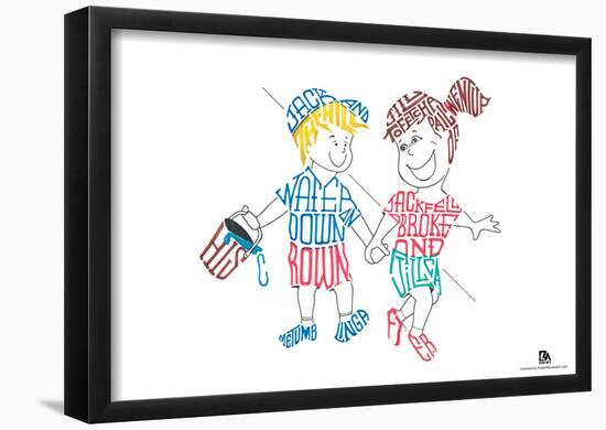 Jack and Jill Text Poster-null-Framed Poster