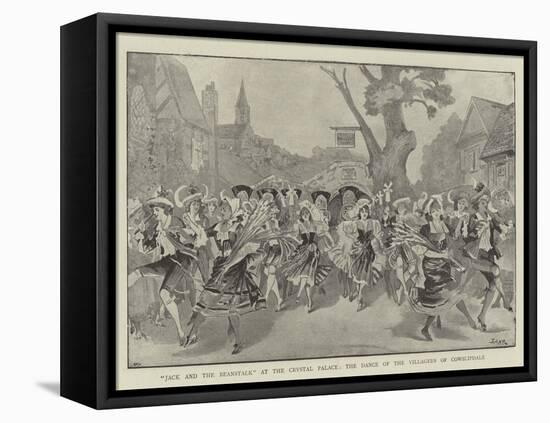 Jack and the Beanstalk at the Crystal Palace, the Dance of the Villagers of Cowslipdale-null-Framed Stretched Canvas