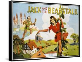 Jack and the Beanstalk Color Print-null-Framed Stretched Canvas