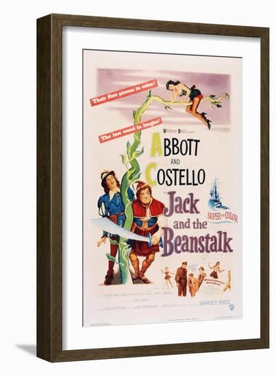 Jack and the Beanstalk, from Left: Bud Abbott, Lou Costello, 1952-null-Framed Art Print