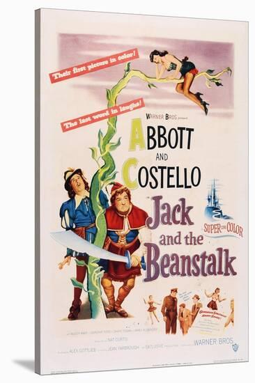 Jack and the Beanstalk, from Left: Bud Abbott, Lou Costello, 1952-null-Stretched Canvas