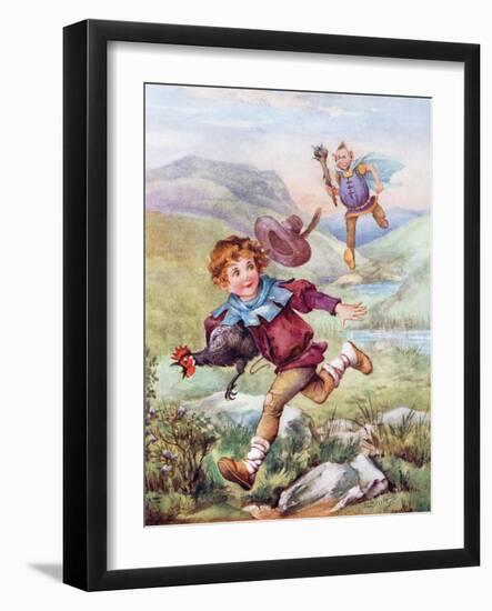 Jack and the Beanstalk Illustration-null-Framed Giclee Print