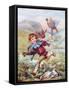 Jack and the Beanstalk Illustration-null-Framed Stretched Canvas