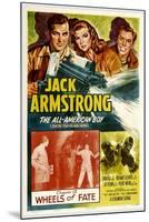 JACK ARMSTRONG, ALL AMERICAN BOY, top left: John Hart, in 'Chapter 13: Wheels of Fate', 1940.-null-Mounted Art Print