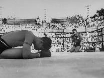 Arann Reongchai and Prasong Chaimeeboon Beginning a Match of a Muay Thai Boxinig-Jack Birns-Photographic Print
