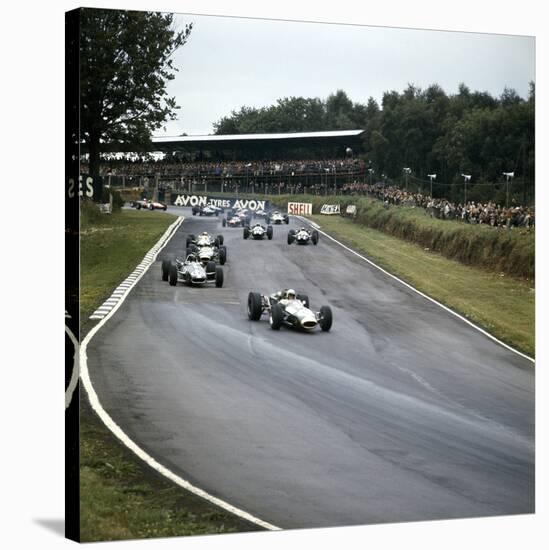 Jack Brabham Leading the Race, British Grand Prix, Brands Hatch, Kent, 1966-null-Stretched Canvas