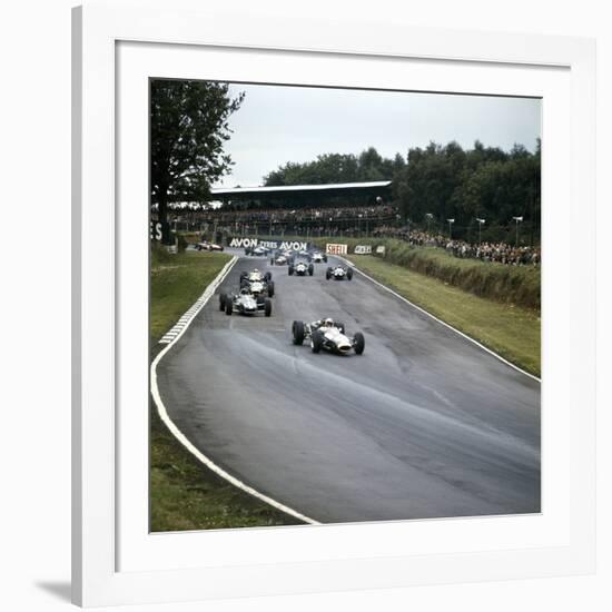 Jack Brabham Leading the Race, British Grand Prix, Brands Hatch, Kent, 1966-null-Framed Photographic Print