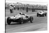 Jack Brabham leads in his Cooper T45, 1958 British Grand Prix-null-Stretched Canvas