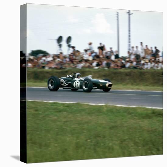 Jack Brabham Racing a Brabham-Repco Bt19, French Grand Prix, Reims, France, 1966-null-Stretched Canvas