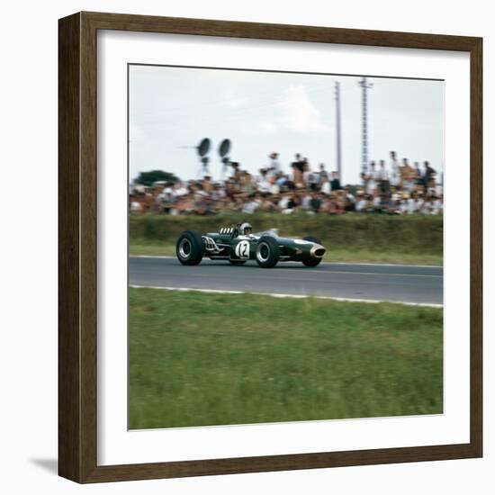 Jack Brabham Racing a Brabham-Repco Bt19, French Grand Prix, Reims, France, 1966-null-Framed Photographic Print