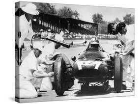 Jack Brabham's Cooper in the Pits, Indianapolis 500, Indiana, USA, 1961-null-Stretched Canvas