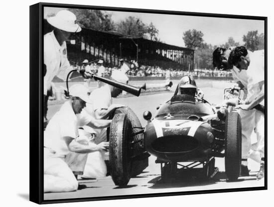 Jack Brabham's Cooper in the Pits, Indianapolis 500, Indiana, USA, 1961-null-Framed Stretched Canvas