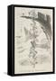 Jack Climbing the Bean Stalk-George Cruikshank-Framed Stretched Canvas
