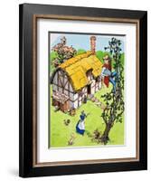 Jack Climbs Down the Beanstalk, Illustration from 'Jack and the Beanstalk', 1969-English School-Framed Giclee Print