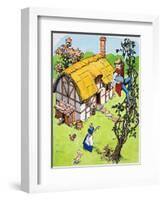 Jack Climbs Down the Beanstalk, Illustration from 'Jack and the Beanstalk', 1969-English School-Framed Giclee Print