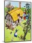 Jack Climbs Down the Beanstalk, Illustration from 'Jack and the Beanstalk', 1969-English School-Mounted Giclee Print